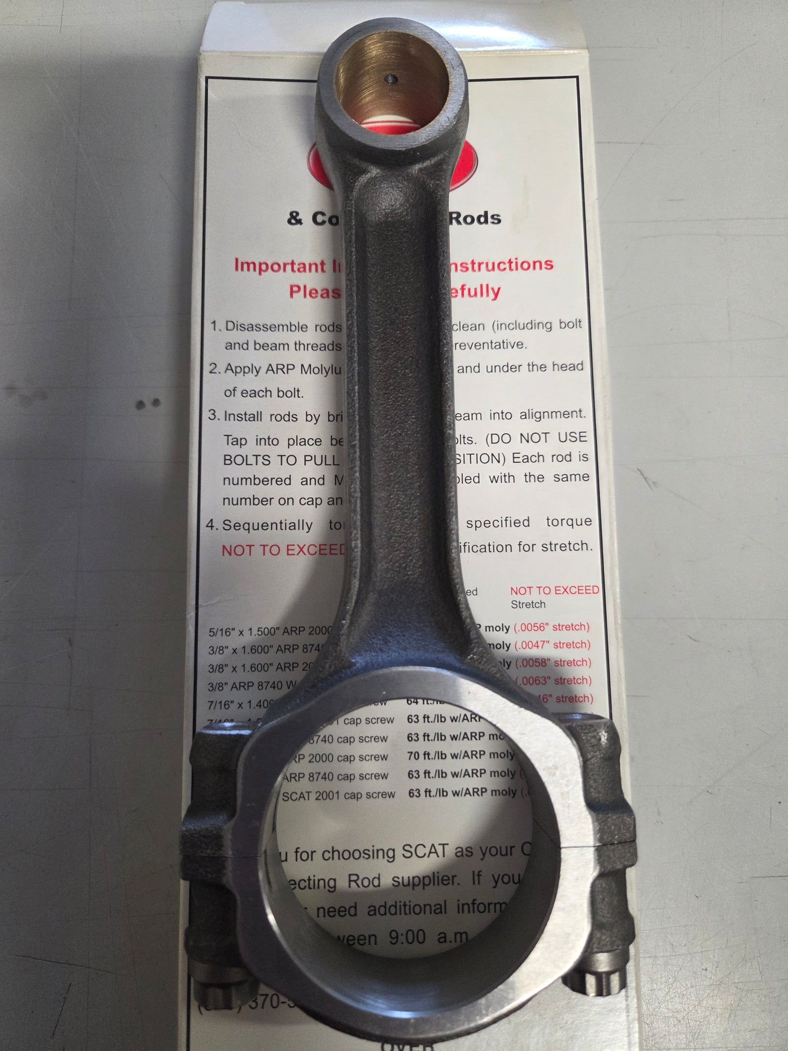 Scat Pro Stock I-Beam Connecting Rods 2-ICR6000-2000 - PREOWNED