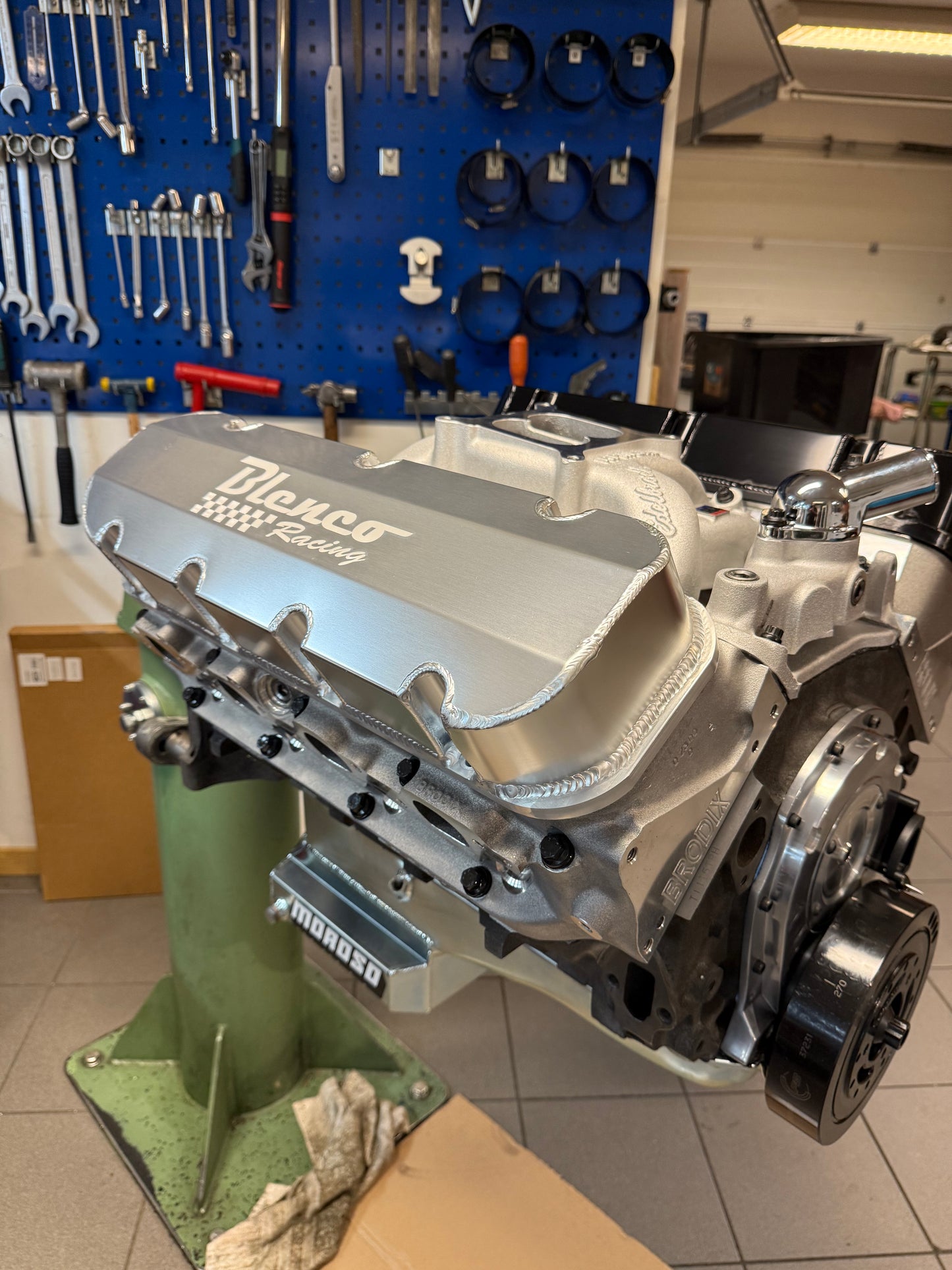 Brodix Aluminum Valve Covers Blenco Logo Bigblock Pair