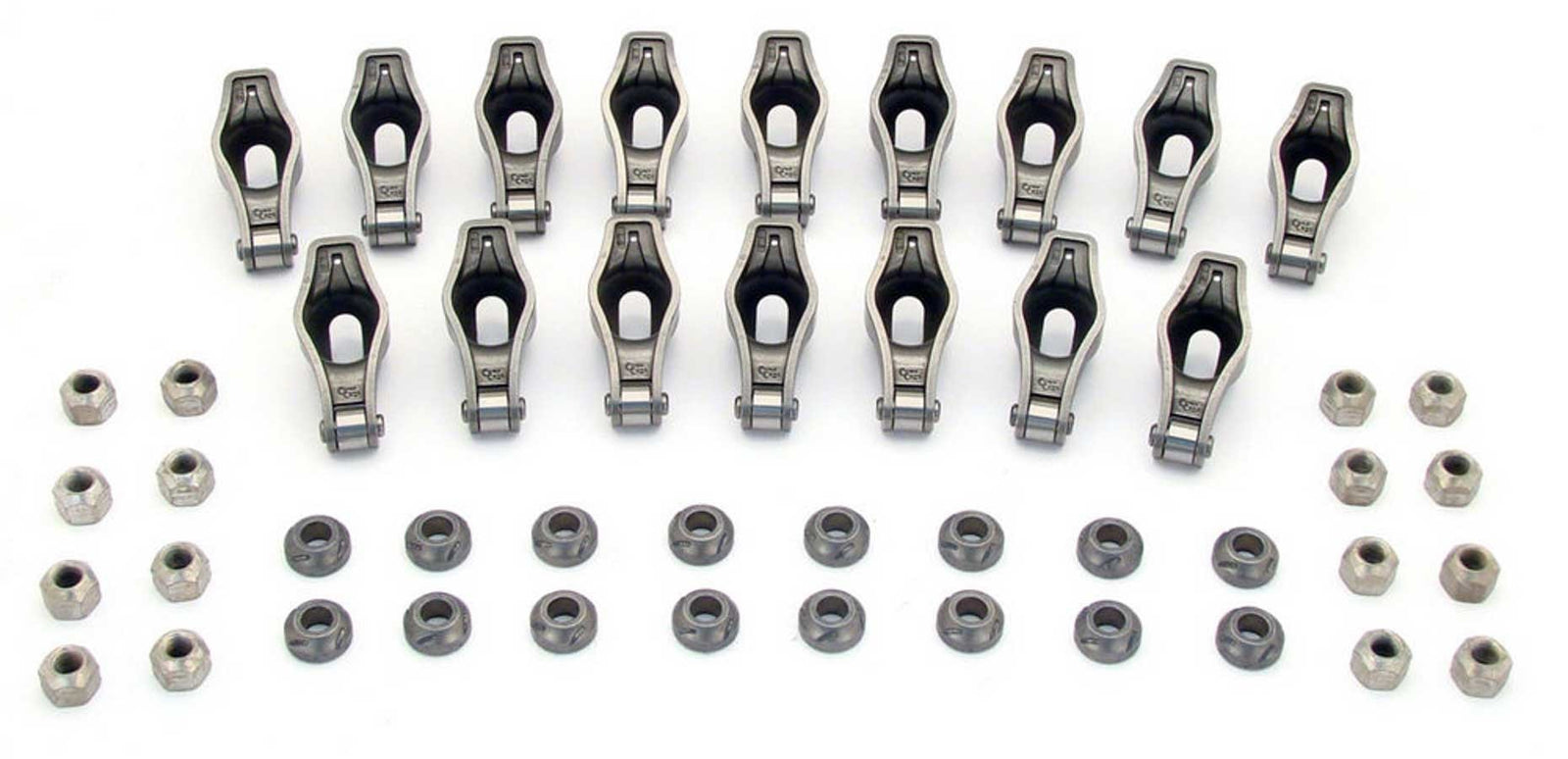 Rocker Arm, Magnum, 3/8 in Stud Mount, 1.60 Ratio, Roller Tip, Chromoly, Small Block Ford, Set of 16