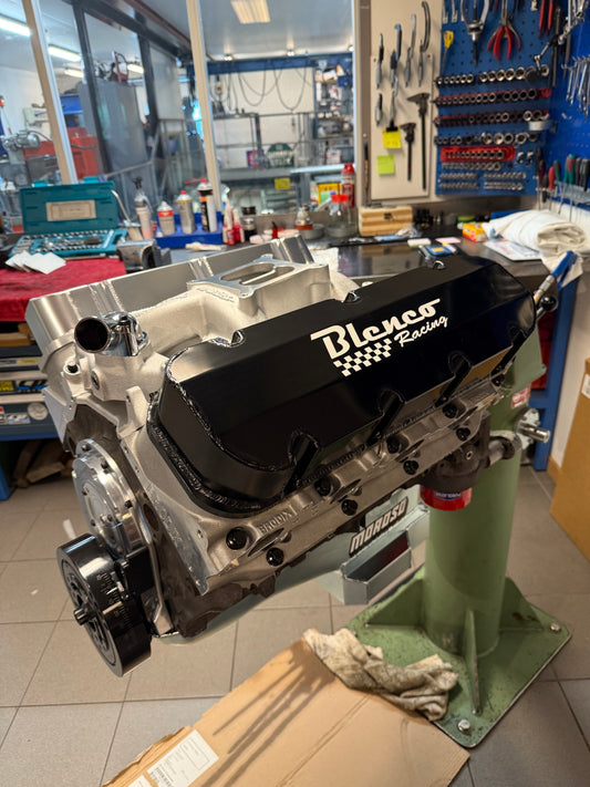 Brodix Black Aluminum Valve Covers Blenco Logo Bigblock Pair