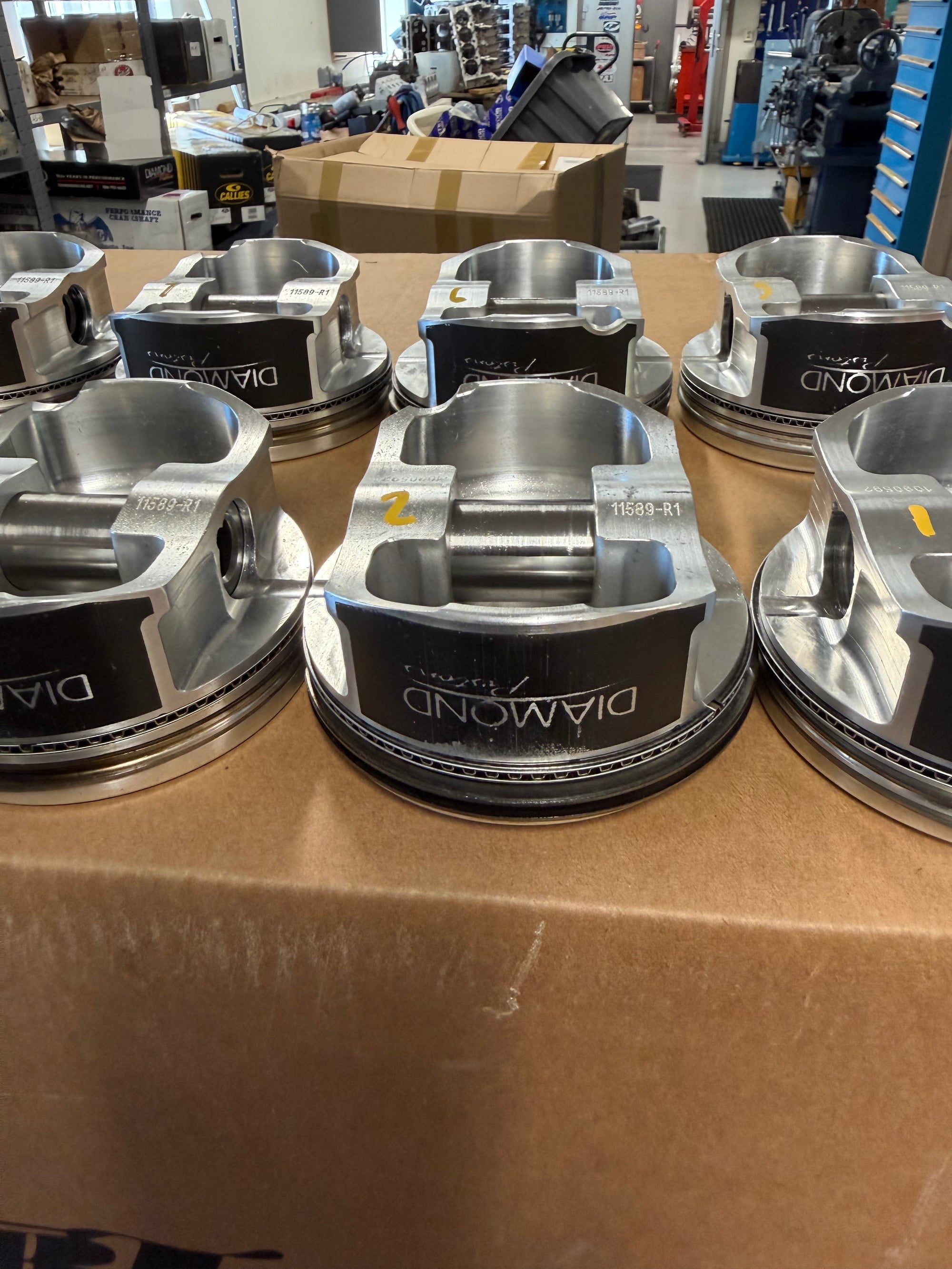 Diamond LS9/LSA Forged Piston Set, 4.070" Bore - PREOWNED