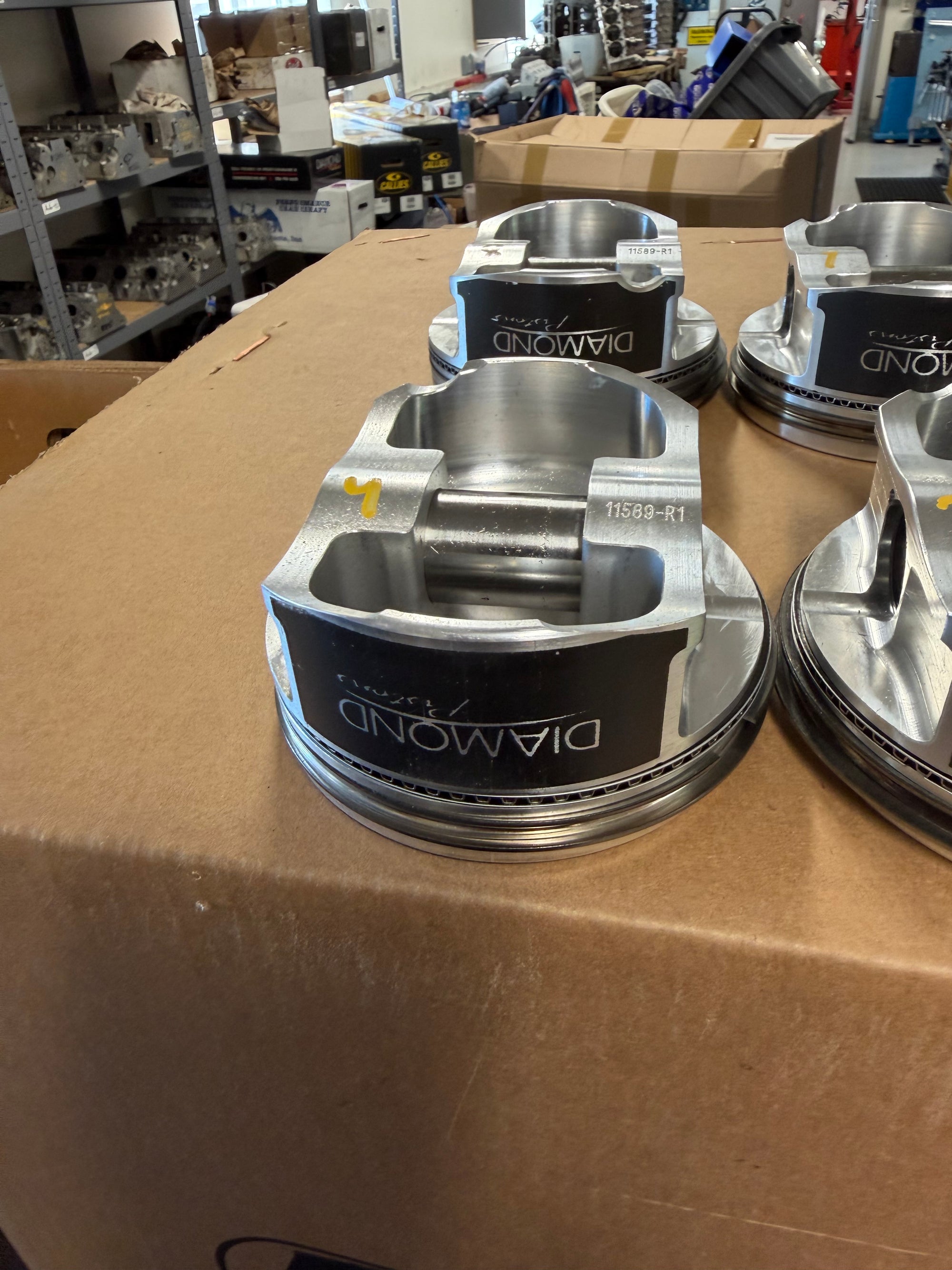 Diamond LS9/LSA Forged Piston Set, 4.070" Bore - PREOWNED