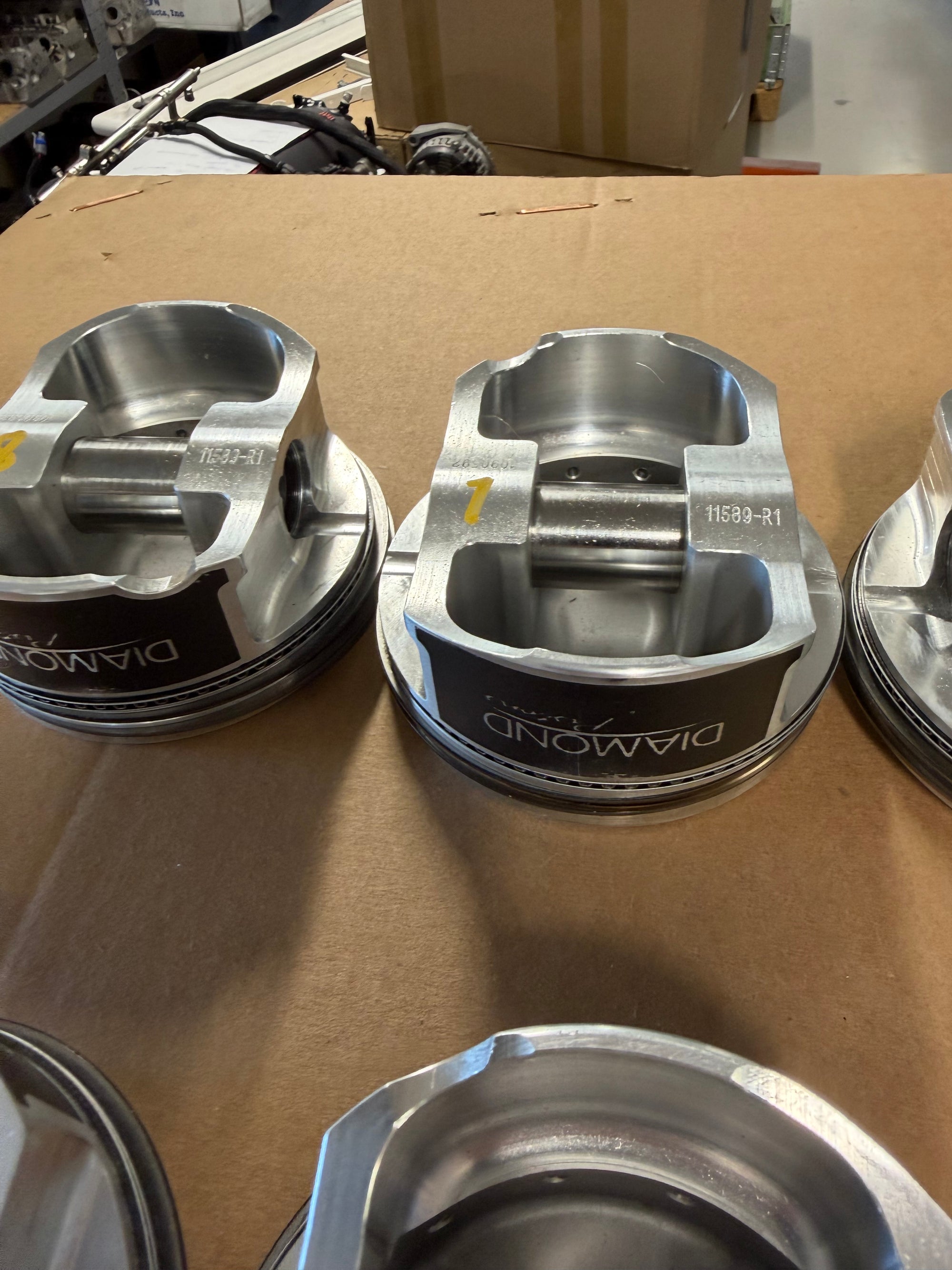 Diamond LS9/LSA Forged Piston Set, 4.070" Bore - PREOWNED