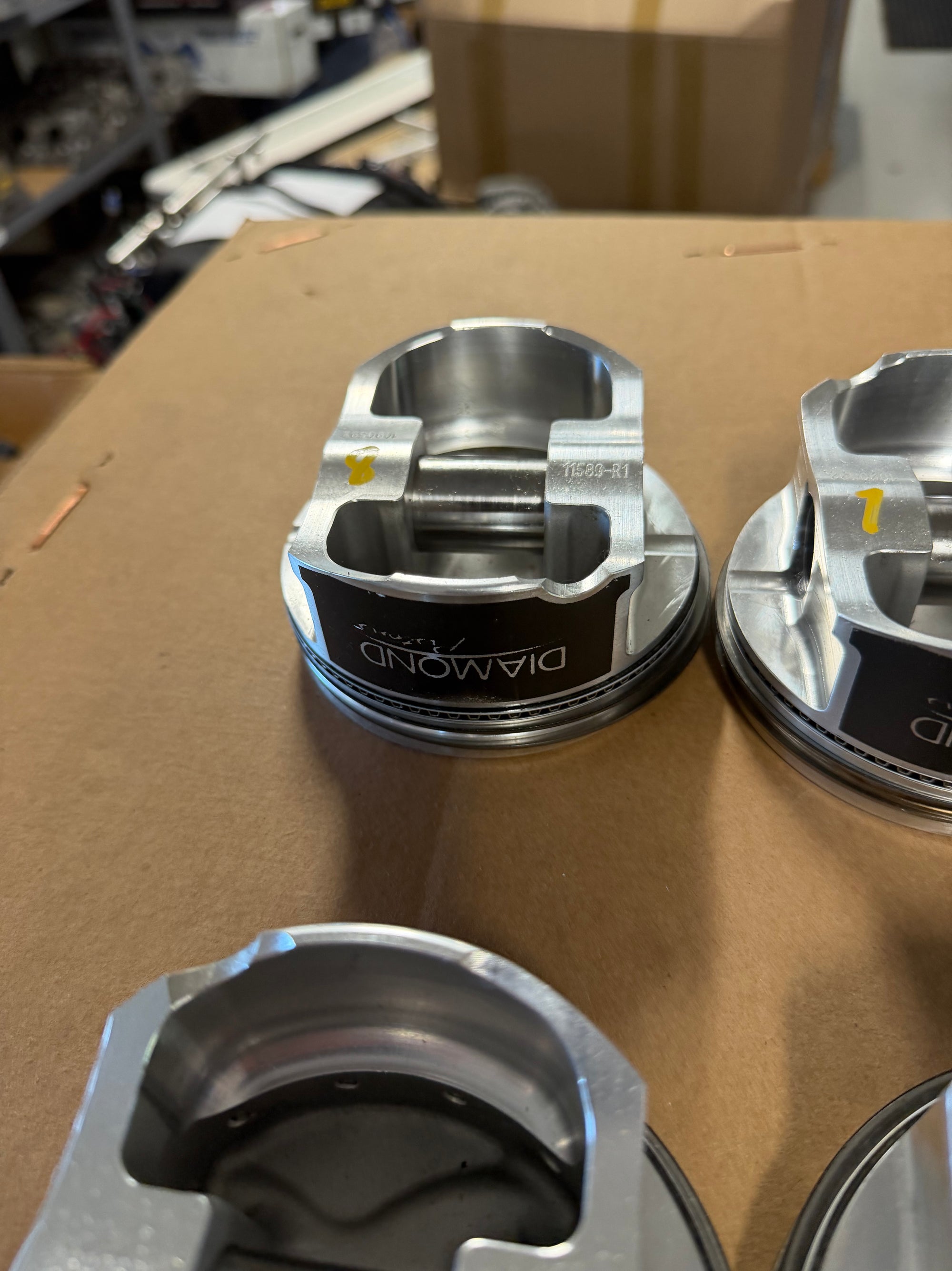 Diamond LS9/LSA Forged Piston Set, 4.070" Bore - PREOWNED