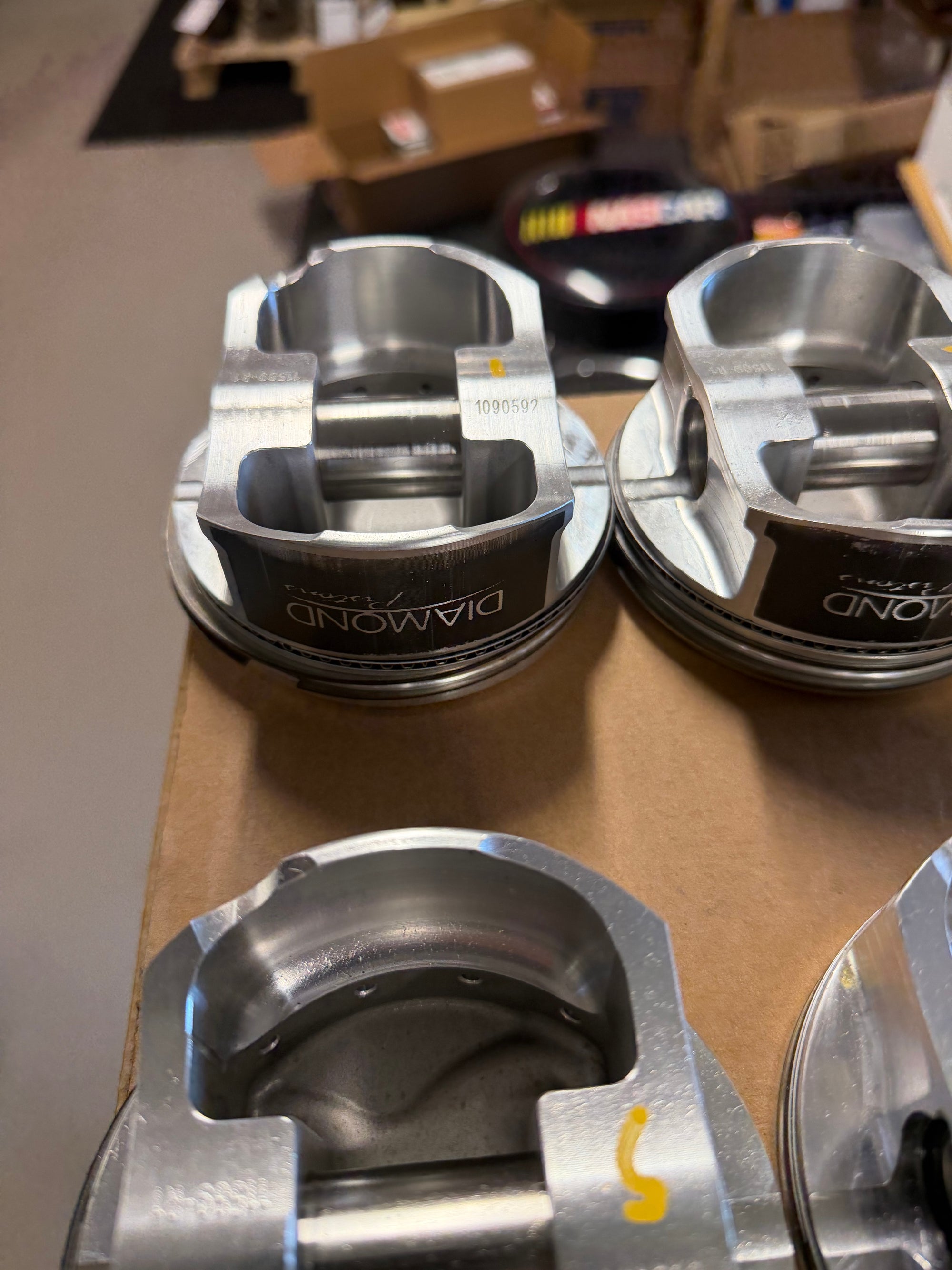 Diamond LS9/LSA Forged Piston Set, 4.070" Bore - PREOWNED