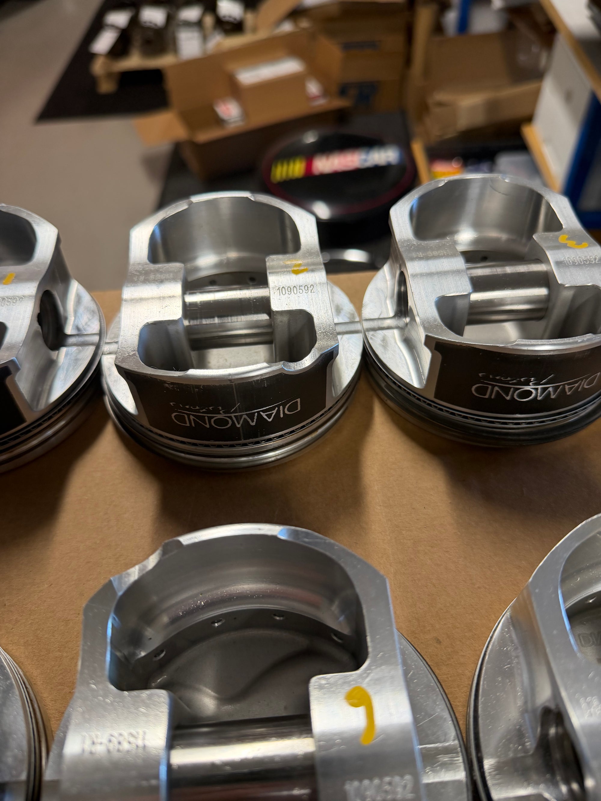 Diamond LS9/LSA Forged Piston Set, 4.070" Bore - PREOWNED