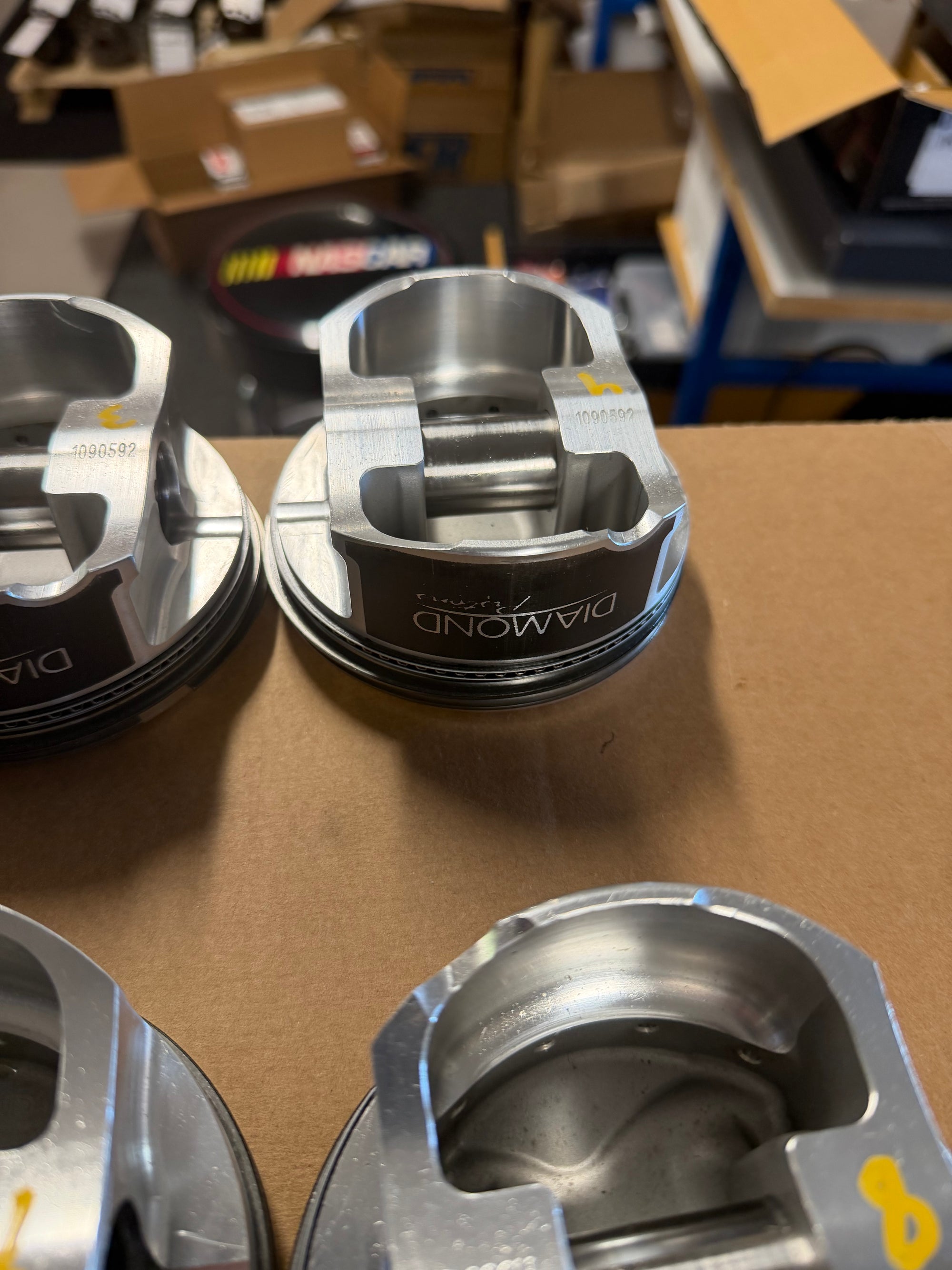 Diamond LS9/LSA Forged Piston Set, 4.070" Bore - PREOWNED