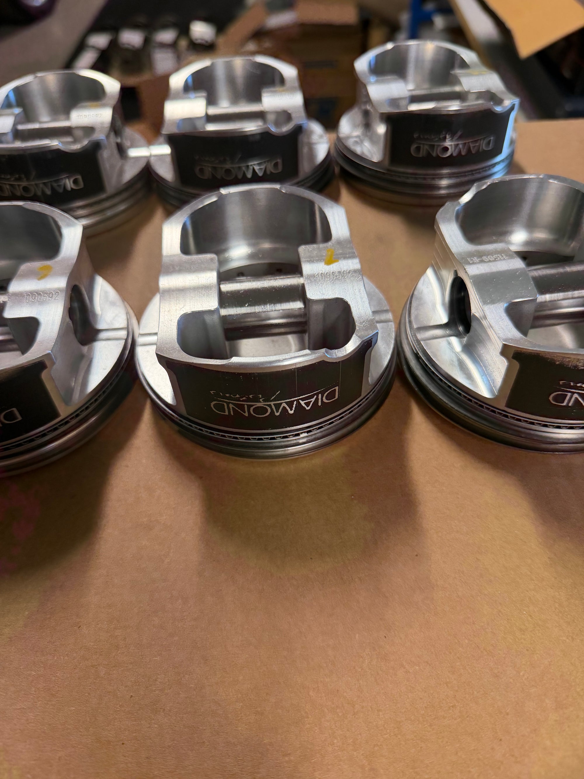 Diamond LS9/LSA Forged Piston Set, 4.070" Bore - PREOWNED