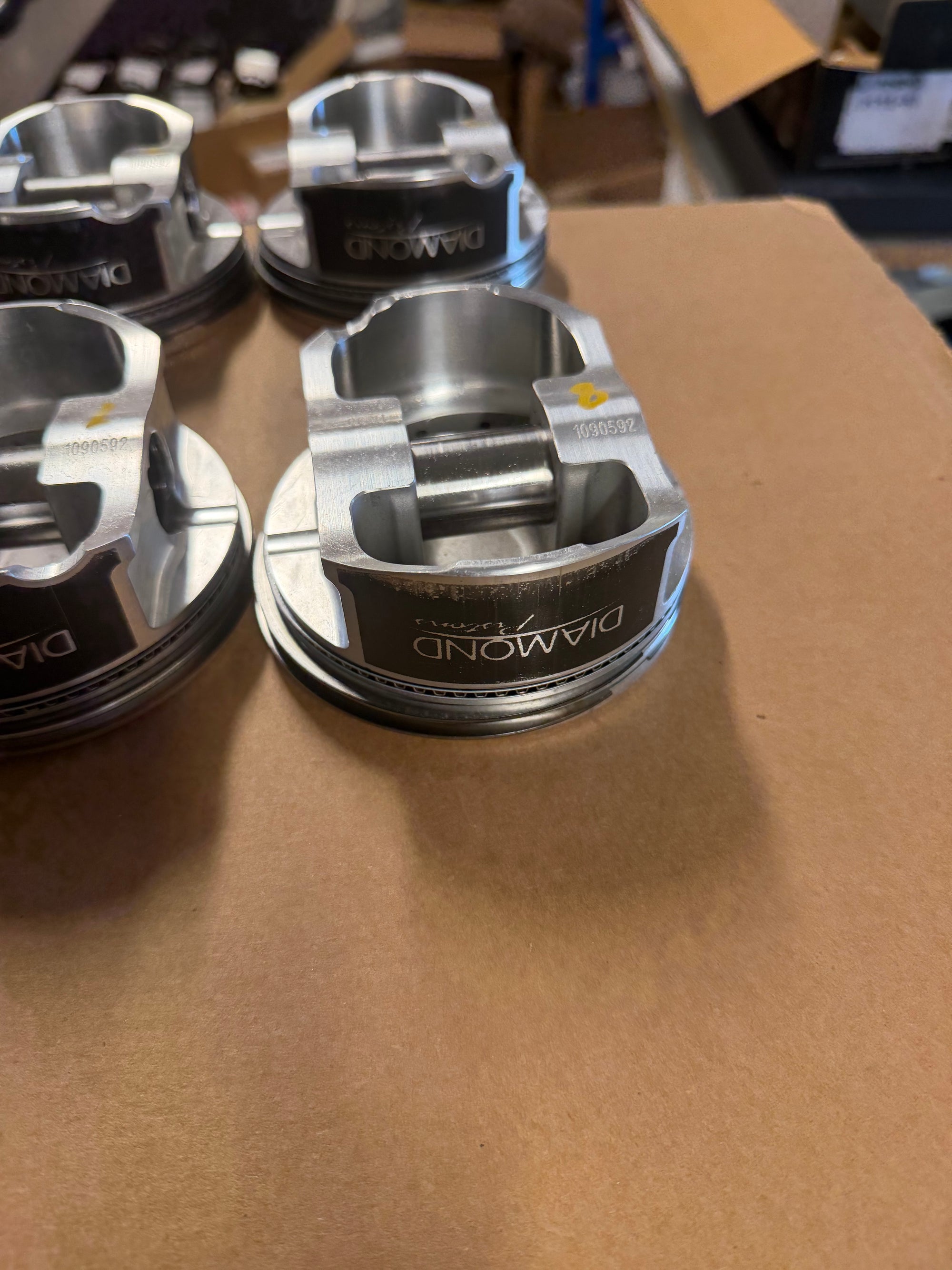 Diamond LS9/LSA Forged Piston Set, 4.070" Bore - PREOWNED