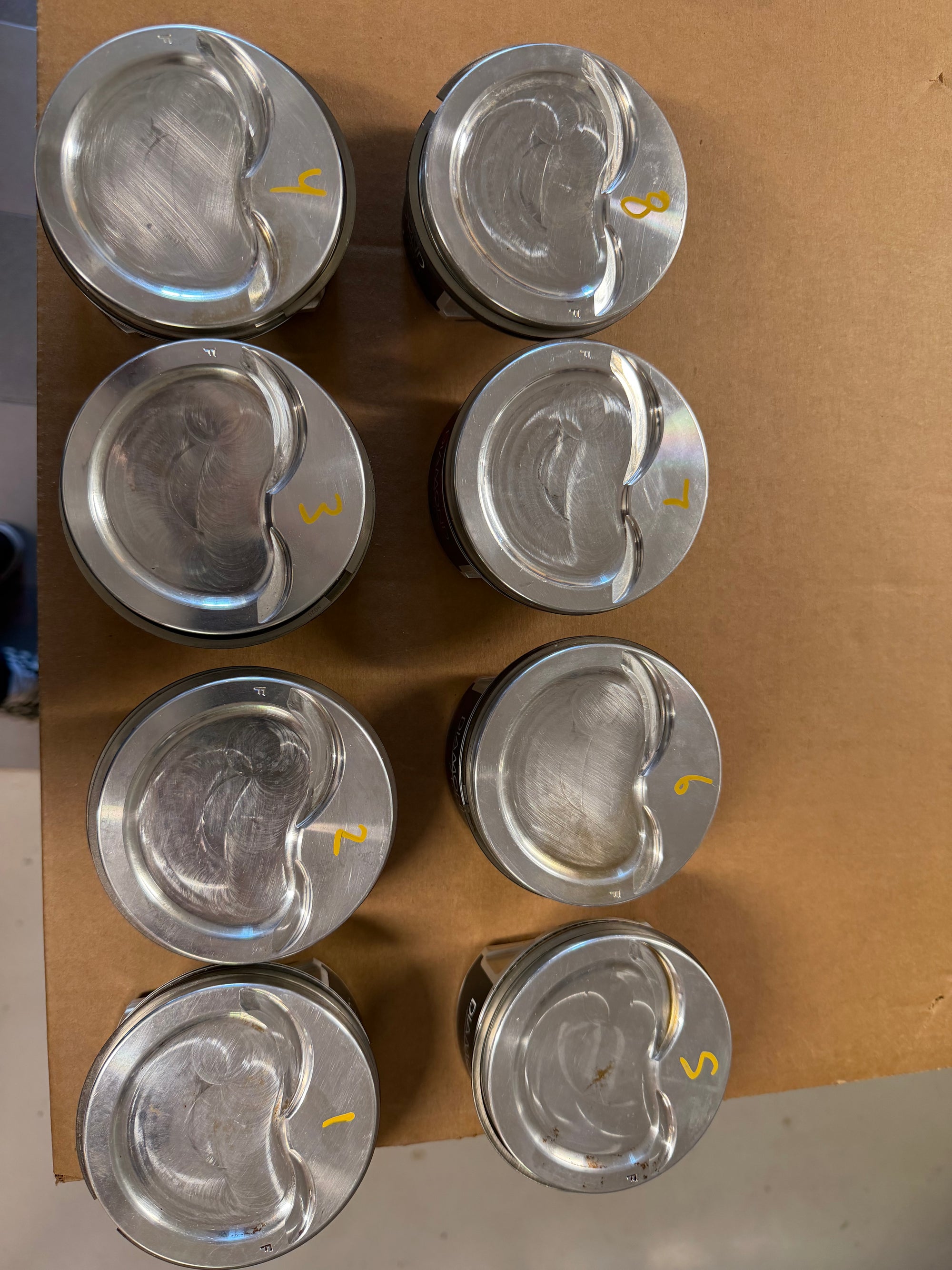 Diamond LS9/LSA Forged Piston Set, 4.070" Bore - PREOWNED