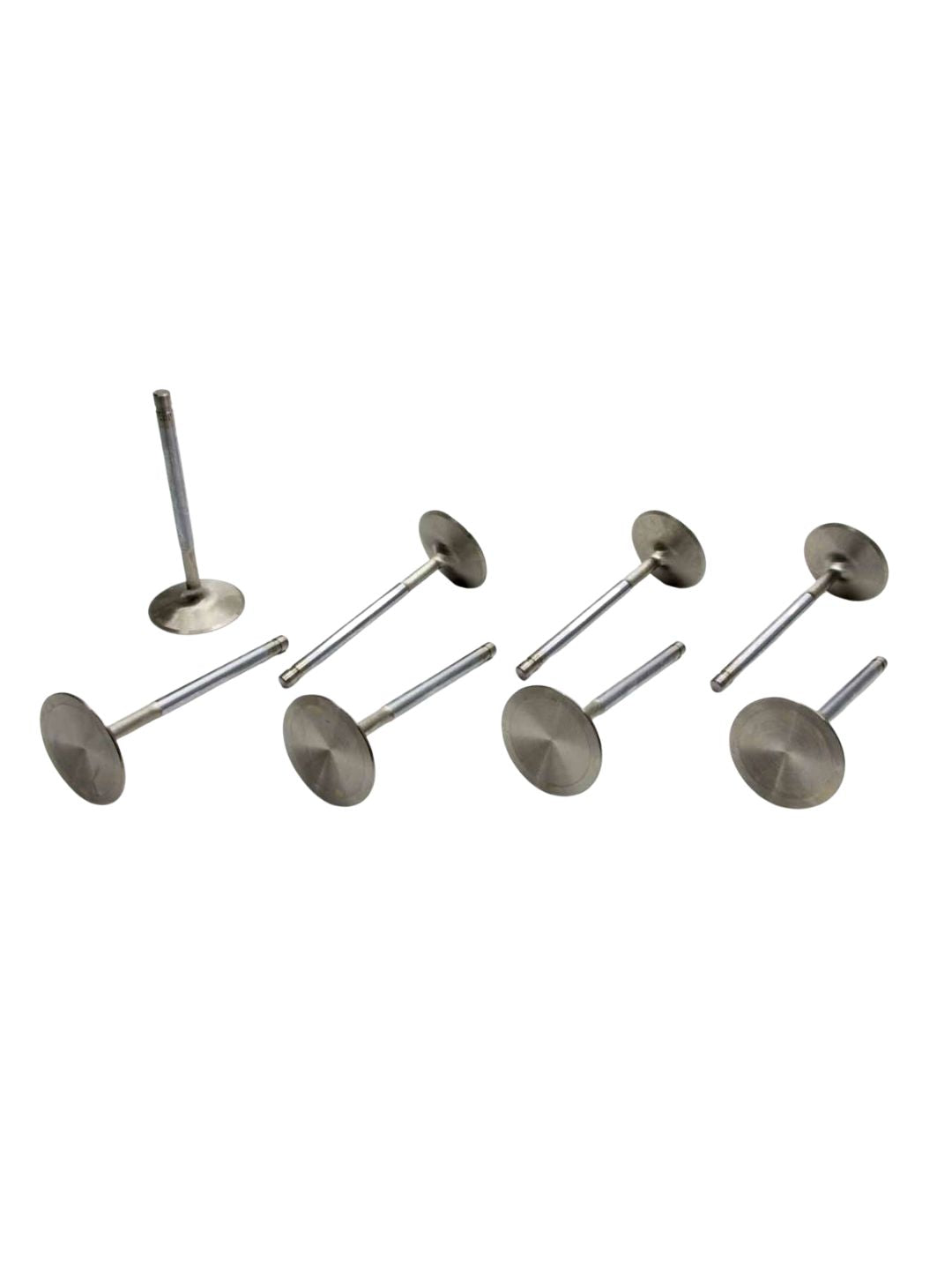 Exhaust Valve, Race Master, 1.550 in Head, 0.314 in Valve Stem, 4.923 in Long, Stainless, LS1 / LS2, GM LS-Series, Set of 8