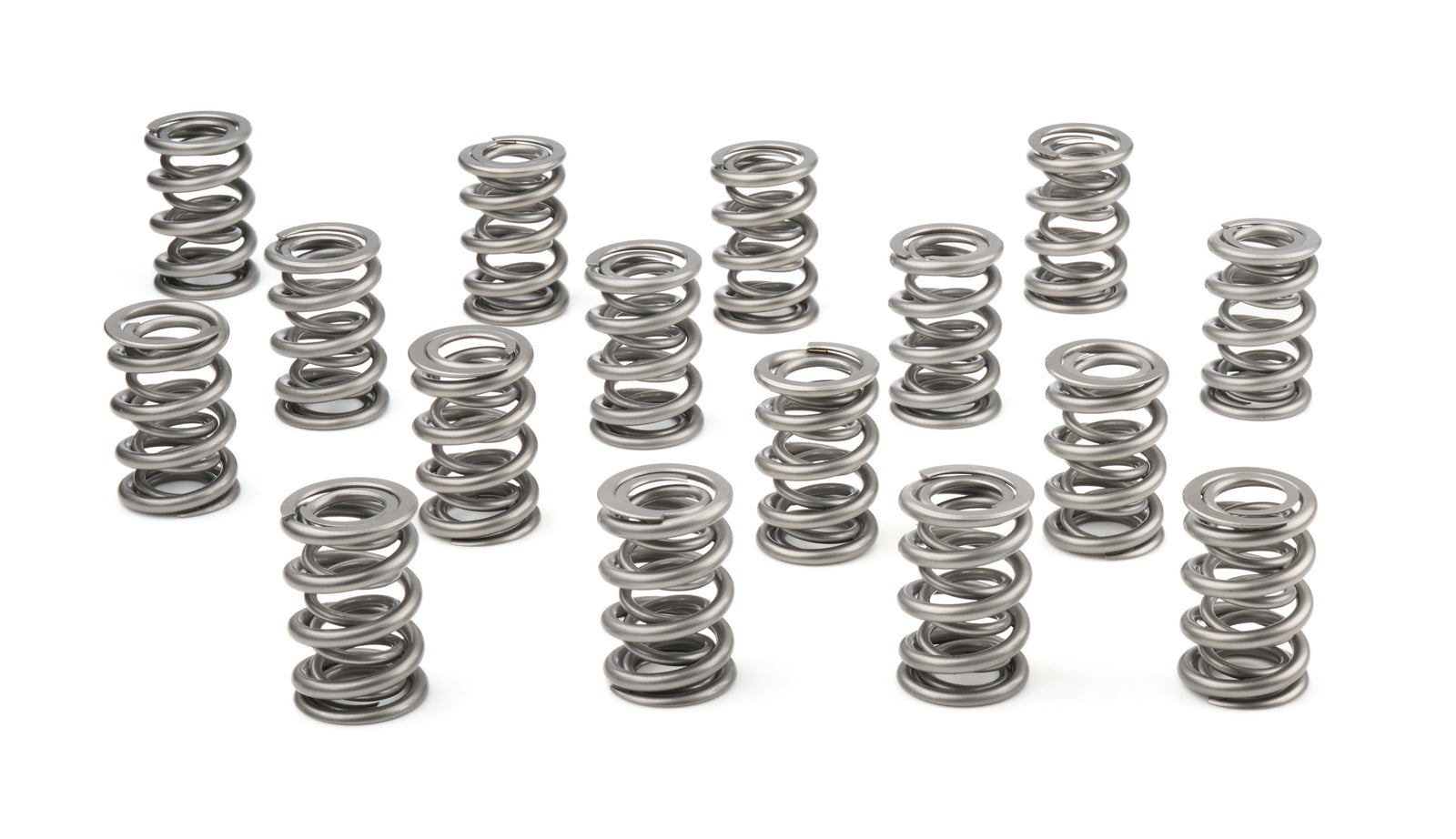 PAC Valve Springs, 1300 Series Drag Race, Dual Spring, 629 lb/in Spring Rate, 1.100 in Coil Bind, 1.625 in OD, Set of 16