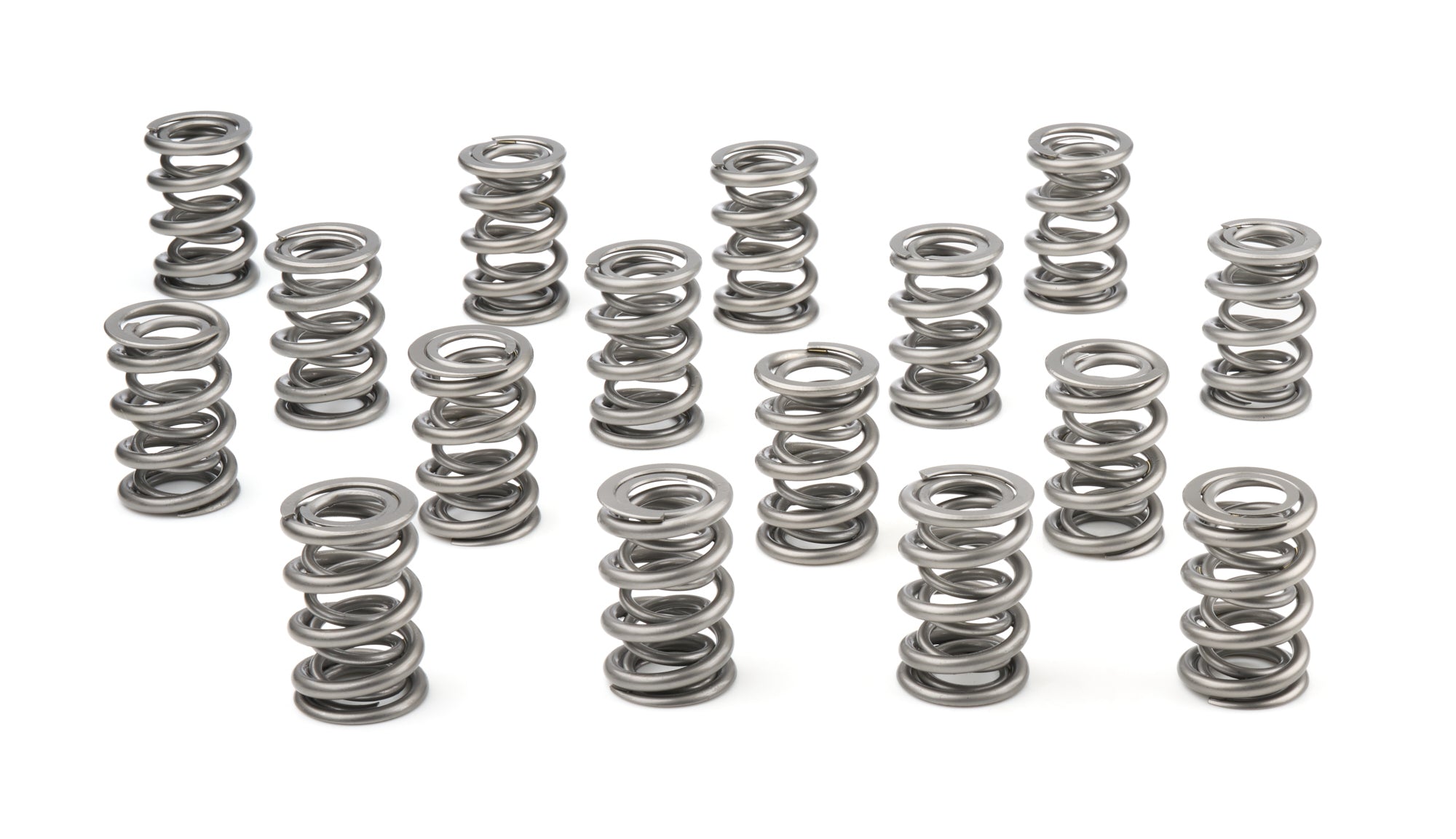 PAC Valve Springs, 1300 Series Drag Race, Dual Spring, 629 lb/in Spring Rate, 1.100 in Coil Bind, 1.625 in OD, Set of 16