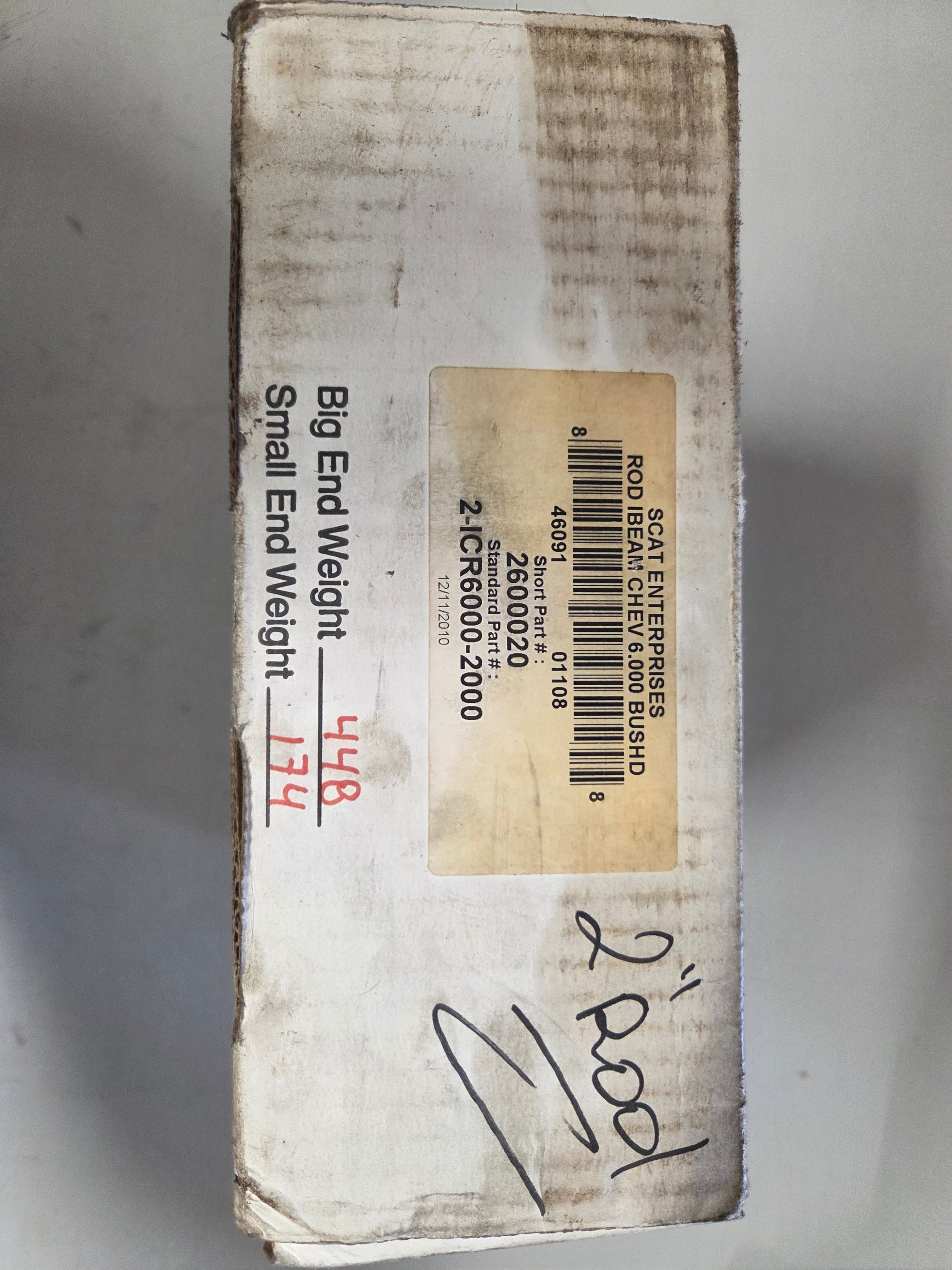 Scat Pro Stock I-Beam Connecting Rods 2-ICR6000-2000 - PREOWNED