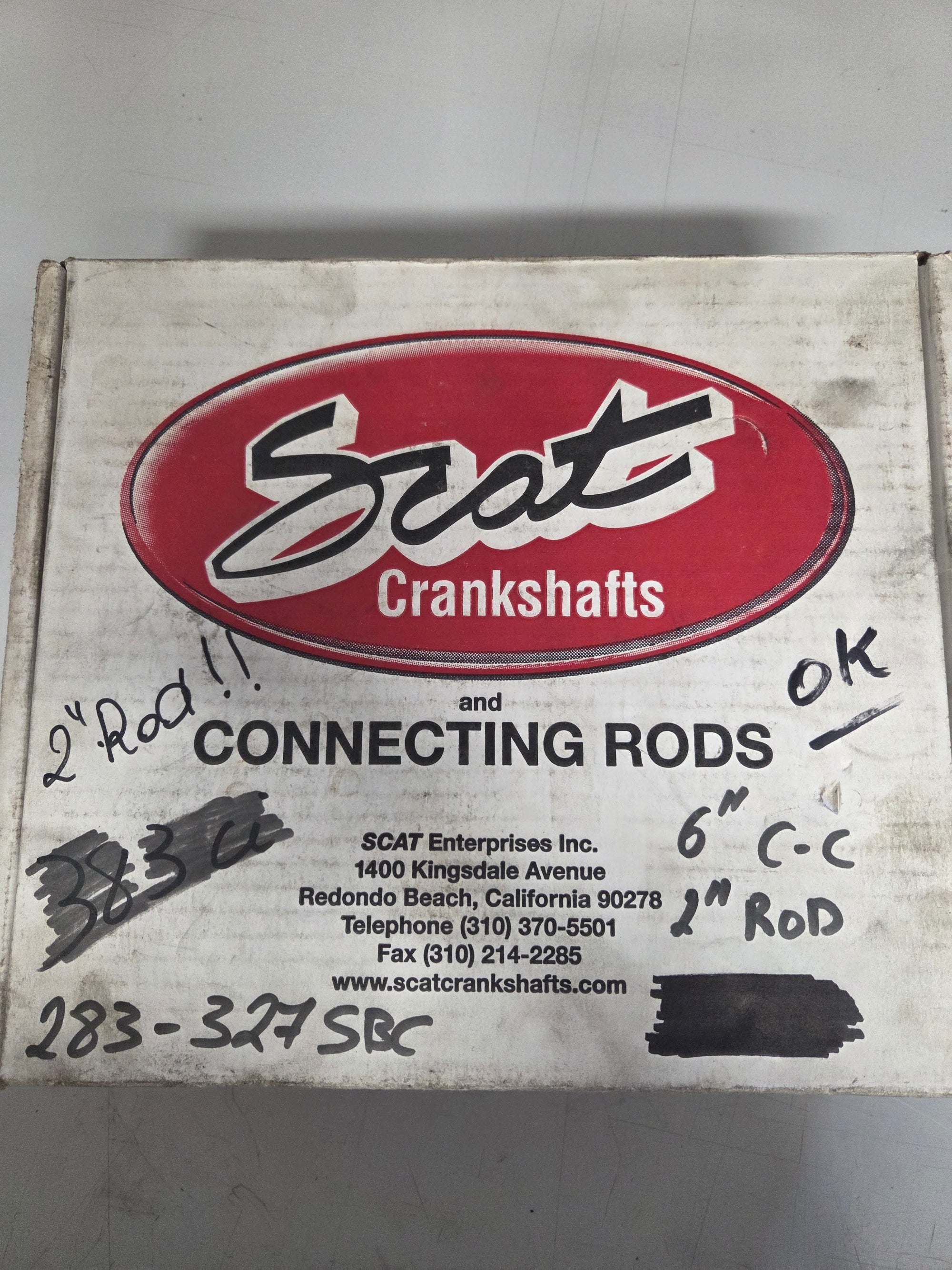 Scat Pro Stock I-Beam Connecting Rods 2-ICR6000-2000 - PREOWNED